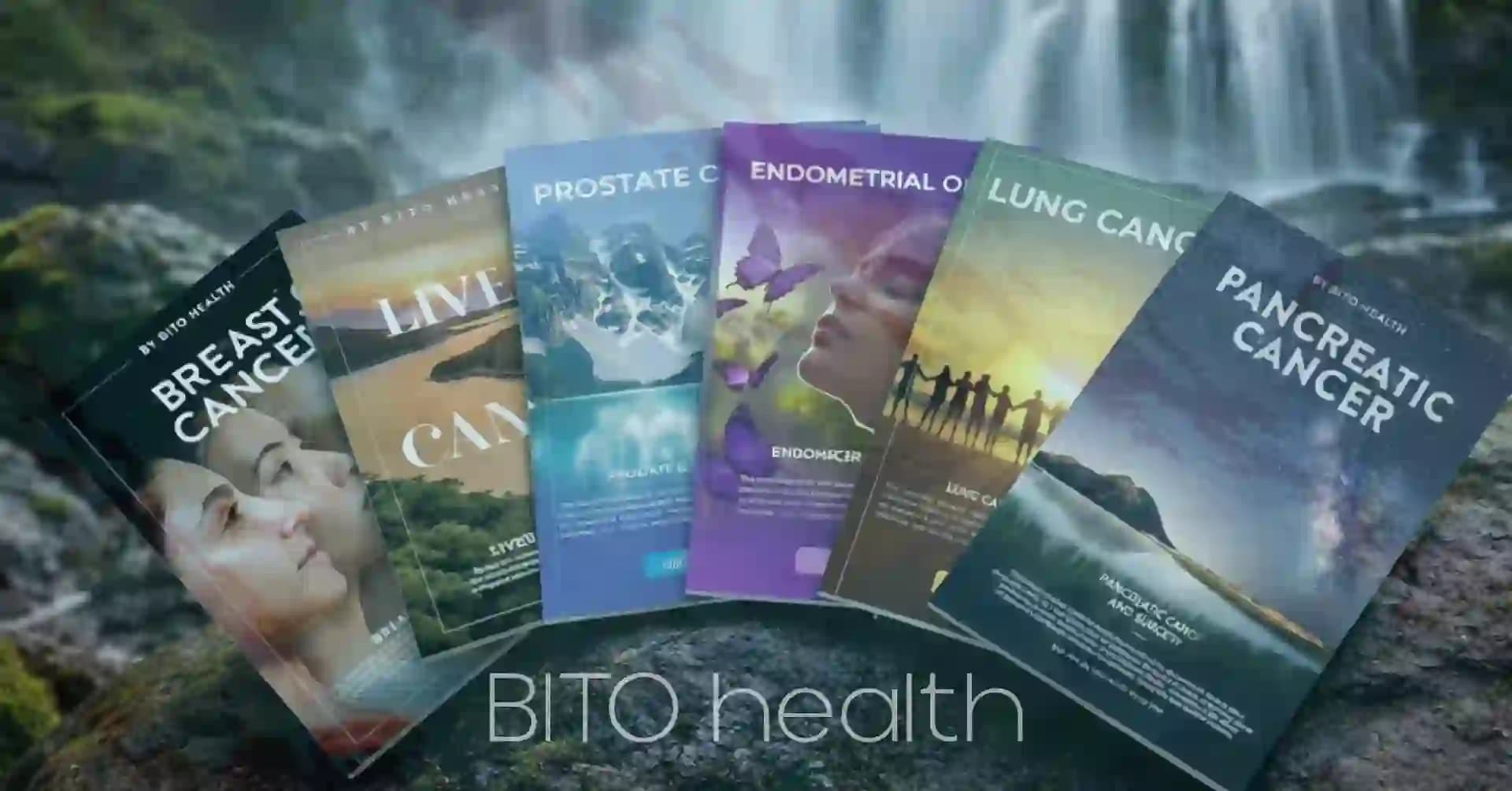 Inside pages of a Bito Health cancer education guide